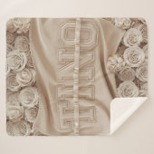 Sherpa Couverture de Rose brodé TINO (Devant (Horizontal))