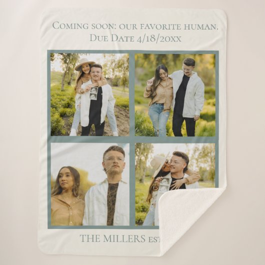 Sherpa Couverture de souvenirs pour Baby Shower Cadeau d' (Devant)