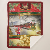 Sherpa Couverture de train de Noël Père Noël (Devant)