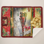 Sherpa Couverture de train de Noël Père Noël (Devant (Horizontal))