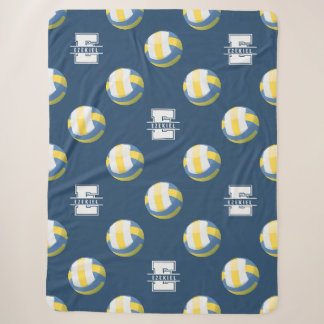 Sherpa Couverture de volleyball avec monogramme et nom –