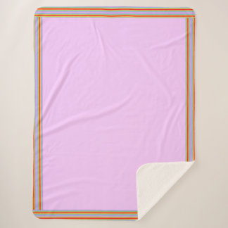 Sherpa Couverture d'enveloppement arc-en-ciel rose