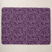 Sherpa Couverture Douillette Fleurs de Lavande Fantaisist (Devant (Horizontal))