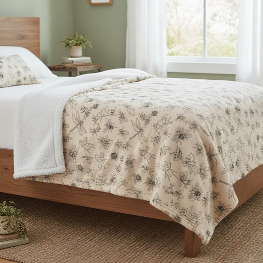 Sherpa Couverture du Motif d'injection de dessin à main