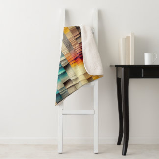 Sherpa Couverture élégante motif tissée