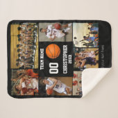 Sherpa Couverture en molleton de collage photo de basket- (Devant (Horizontal))