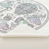 Sherpa Couverture en molleton pastel mandala ballon à air (3/4)