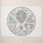 Sherpa Couverture en molleton pastel mandala ballon à air (Devant (Horizontal))