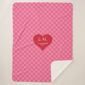 Sherpa Couverture en molleton Simple Heart Pattern Love G (Devant)
