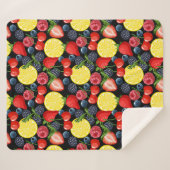 Sherpa Couverture en polaire de fruits brillants et gras (Devant (Horizontal))