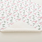 Sherpa Couverture en silhouette Motif rose (3/4)