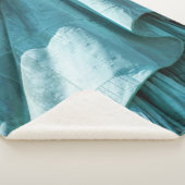 Sherpa couverture en tissu turquoise (3/4)
