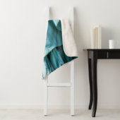 Sherpa couverture en tissu turquoise (En situation)