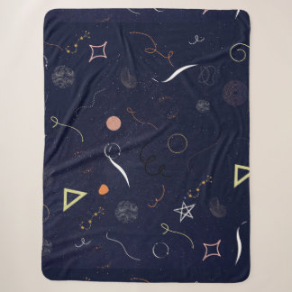 Sherpa Couverture étoilée bleu marine Doodle Sharp