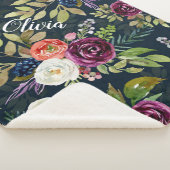 Sherpa Couverture faite sur commande florale de bébé de (3/4)