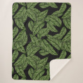 Sherpa couverture feuille jungle (Devant)