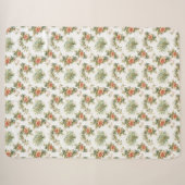 Sherpa Couverture fleurie – Douce fleur d'automne (Devant (Horizontal))