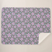 Sherpa couverture fleurs et étoiles (Devant (Horizontal))