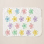 Sherpa Couverture Fleurs Souriantes Gingham Pastel Mignon (Devant (Horizontal))