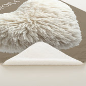 Sherpa Couverture Fluffy Heart à nom personnalisable (3/4)