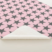 Sherpa Couverture Funky Grey Star Stars Pattern Power (3/4)
