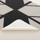 Sherpa Couverture géométrique noire et grise (3/4)