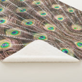 Sherpa Couverture grande style paon (3/4)