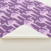 Sherpa Couverture graphique violet à motif animal de cham (3/4)