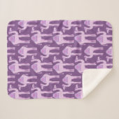 Sherpa Couverture graphique violet à motif animal de cham (Devant (Horizontal))