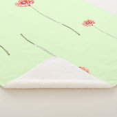 Sherpa Couverture jetée à fleurs de gerbera rouge pâle (3/4)