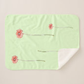 Sherpa Couverture jetée à fleurs de gerbera rouge pâle (Devant (Horizontal))