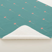 Sherpa Couverture jetée de fleur de gerbera rouge pâle (3/4)