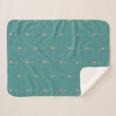 Sherpa Couverture jetée de fleur de gerbera rouge pâle (Devant (Horizontal))