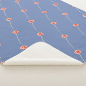 Sherpa Couverture jetée de fleur de gerbera rouge pâle (3/4)