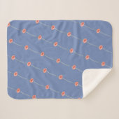 Sherpa Couverture jetée de fleur de gerbera rouge pâle (Devant (Horizontal))