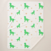 Sherpa Couverture Labrador - Cadeau vert Pastel minimum (Devant)