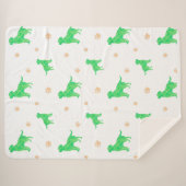 Sherpa Couverture Labrador - Cadeau vert Pastel minimum (Devant (Horizontal))
