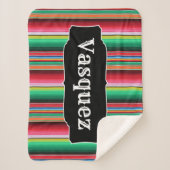 Sherpa Couverture mexicaine de Serape d'Espagnol fait sur (Devant)