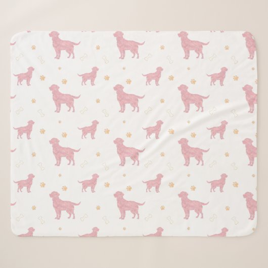 Sherpa Couverture minimale rose pastel Labrador Retriever (Devant (Horizontal))
