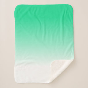 Sherpa Couverture minimaliste couleur turquoise et blanc