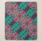 Sherpa Couverture Mosaïque Géométrique Colorée (Devant)