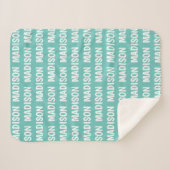 Sherpa Couverture Nom Enfants - Choisissez Votre Couleur (Devant (Horizontal))