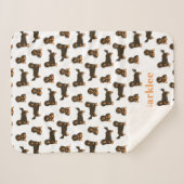 Sherpa Couverture personnalisée à cheveux longs - Chien (Devant (Horizontal))