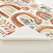 Sherpa Couverture personnalisée arc-en-ciel Boho  (3/4)