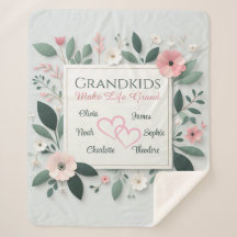 Couverture personnalisée au nom des grands-parents