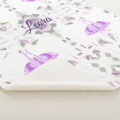 Sherpa Couverture personnalisée papillon avec nom (3/4)