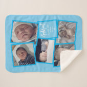 Sherpa Couverture photo bébé avec nom et texte personnali (Devant (Horizontal))