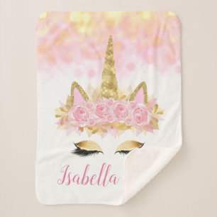 Sherpa Couverture pour bébé et tout-petit Licorne