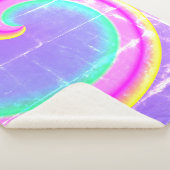 Sherpa Couverture Rose Violet Magic Rainbow Wave (3/4)
