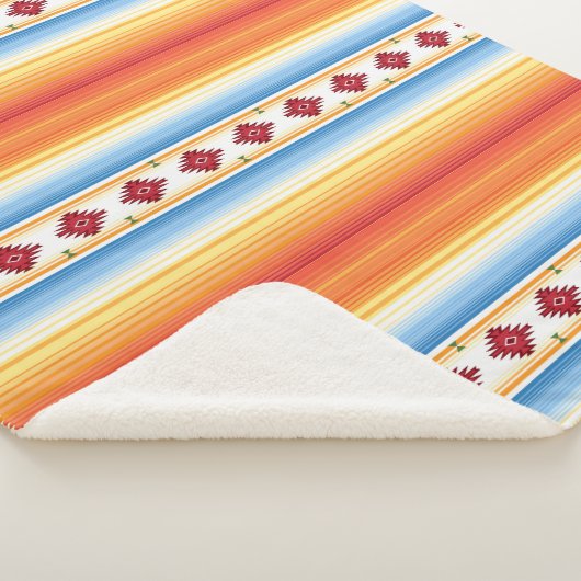 Sherpa Couverture traditionnelle de Serape de Mexicain (3/4)